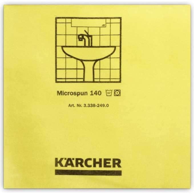 Салфетка из микроволокна KARCHER MICROSPUN 10 шт желтая 37,5 × 38 см 3,338-249